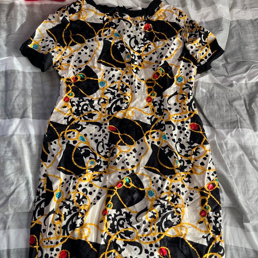 ADRIANNA PAPELL 100% SILK DRESS SIZE 12